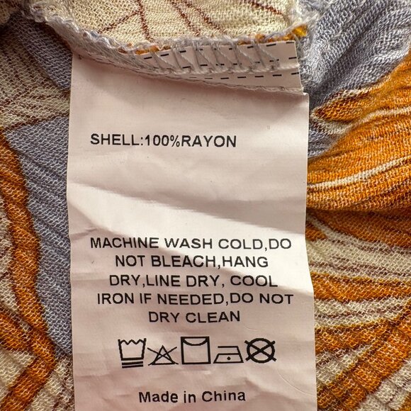 Weekend Suzanne Betros Womens 1X V-Neck Top Short Sleeve Leaf Pattern Rayon - Picture 3 of 5